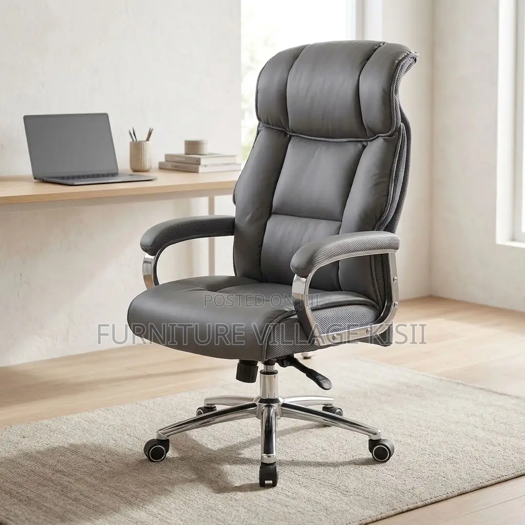 High Back Office Chair With Fixed Headrest