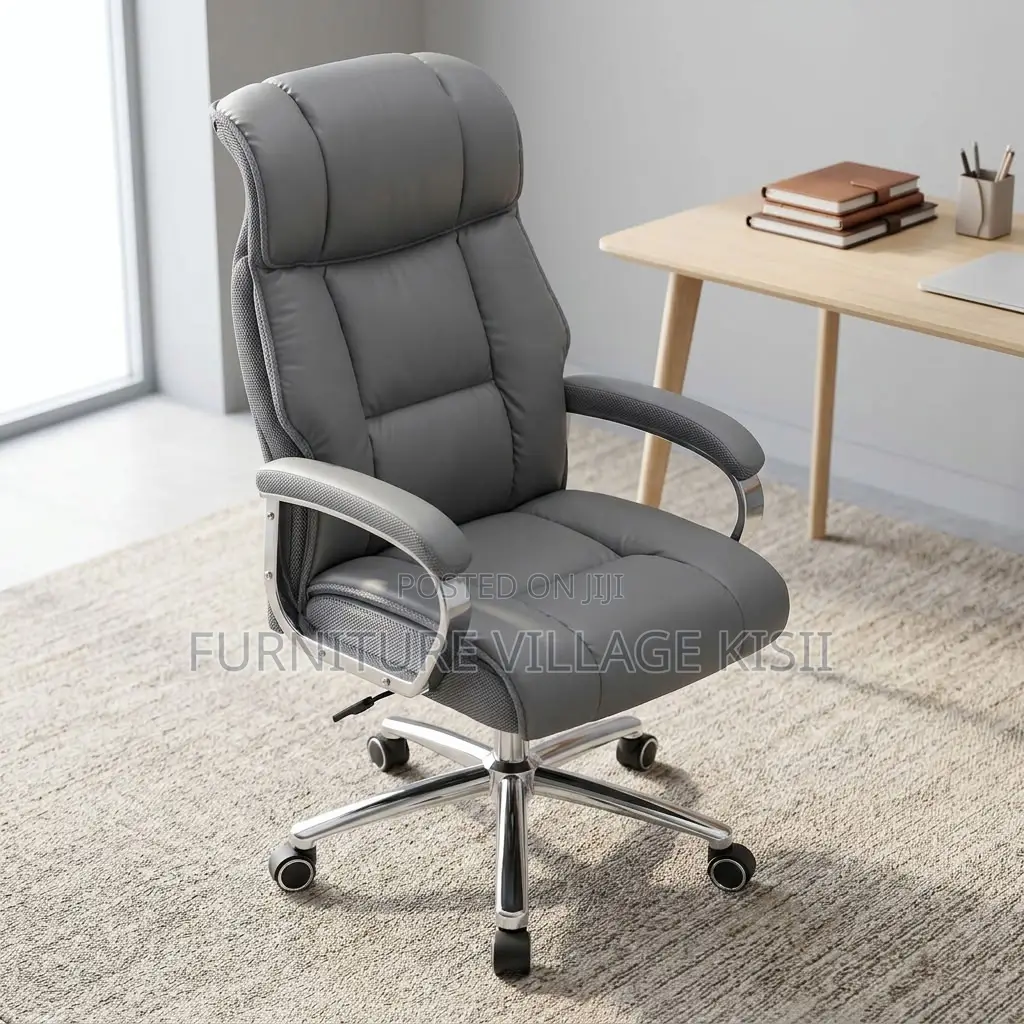 High Back Office Chair With Fixed Headrest