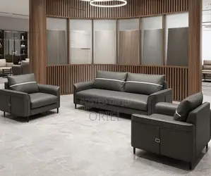 Luxury 5-Seater Reception Sofa Set – Premium Office Lounge Seating