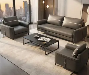 Luxury 5-Seater Reception Sofa Set – Premium Office Lounge Seating