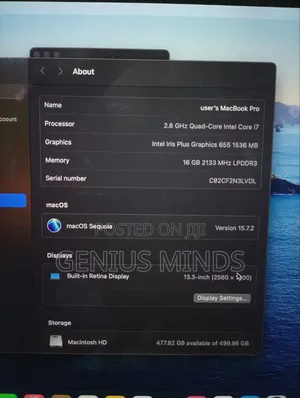Laptop Apple MacBook Pro 2019 16GB Intel Core i9 SSD 512GB