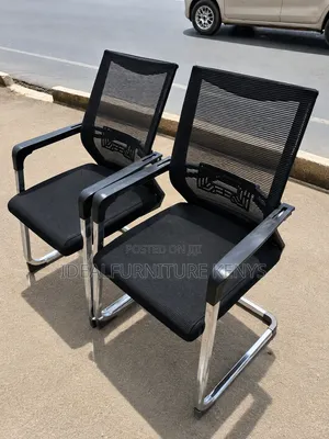 Premium Black Mesh Visitor & Conference Chaiir