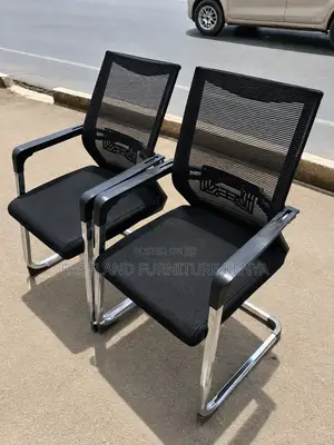 Premium Black Mesh Visitor & Conference Chaiir