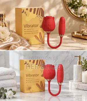 2 in 1 Rose Shaped Dildo and Vibrator Wholesale Price