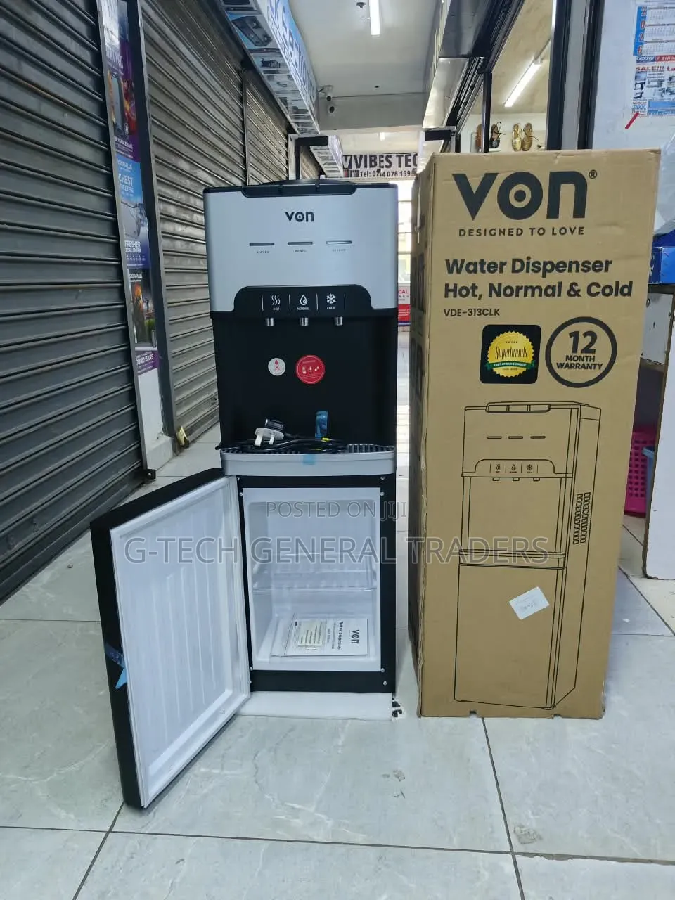 Von Hotpoint Silver 3tap Hot,Normal and Cold Water Dispenser
