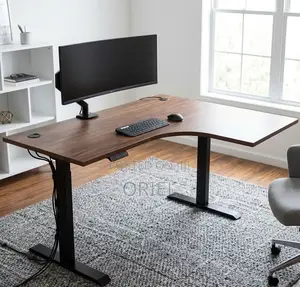 Electric Corner Standing Office Desk – Adjustable L-Shaped Workstation