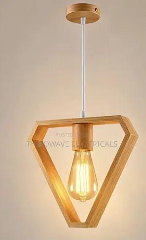 Stylish Modern Geometric Wooden Pendant Light Bh6