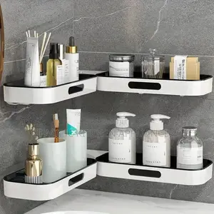 Two-Tier Corner Toilet Shelf, No Drilling Required, Multi-Level