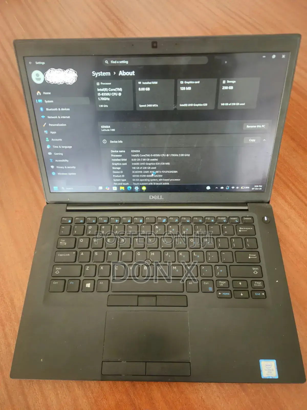 Laptop Dell Latitude 7490 8GB Intel Core i5 HDD+SSD 256GB
