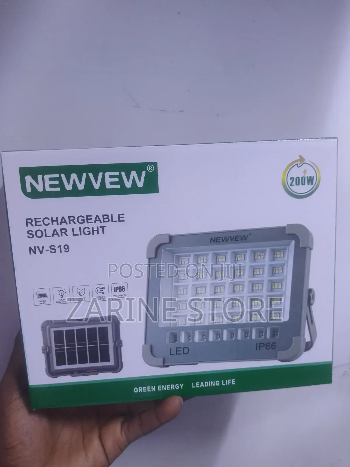 Newvew Rechargeable Solar Light S19 Energy Saving Torch