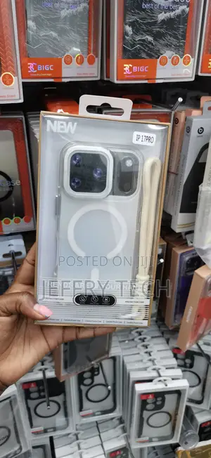 Clear Magnetic With a Camera Frame Stand and Wrist for iPhone 17 Pro