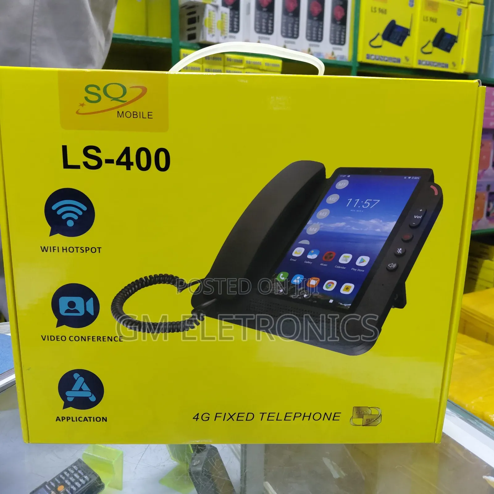 SQ LS-400 4G Fixed Wireless Android Telephone- Touchscreen Display