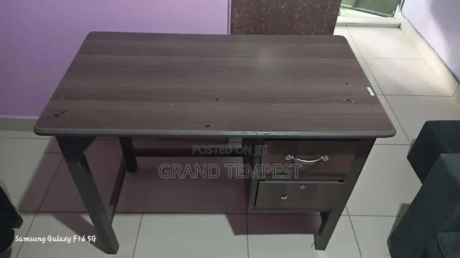 Wooden Desk With 2 Drawers