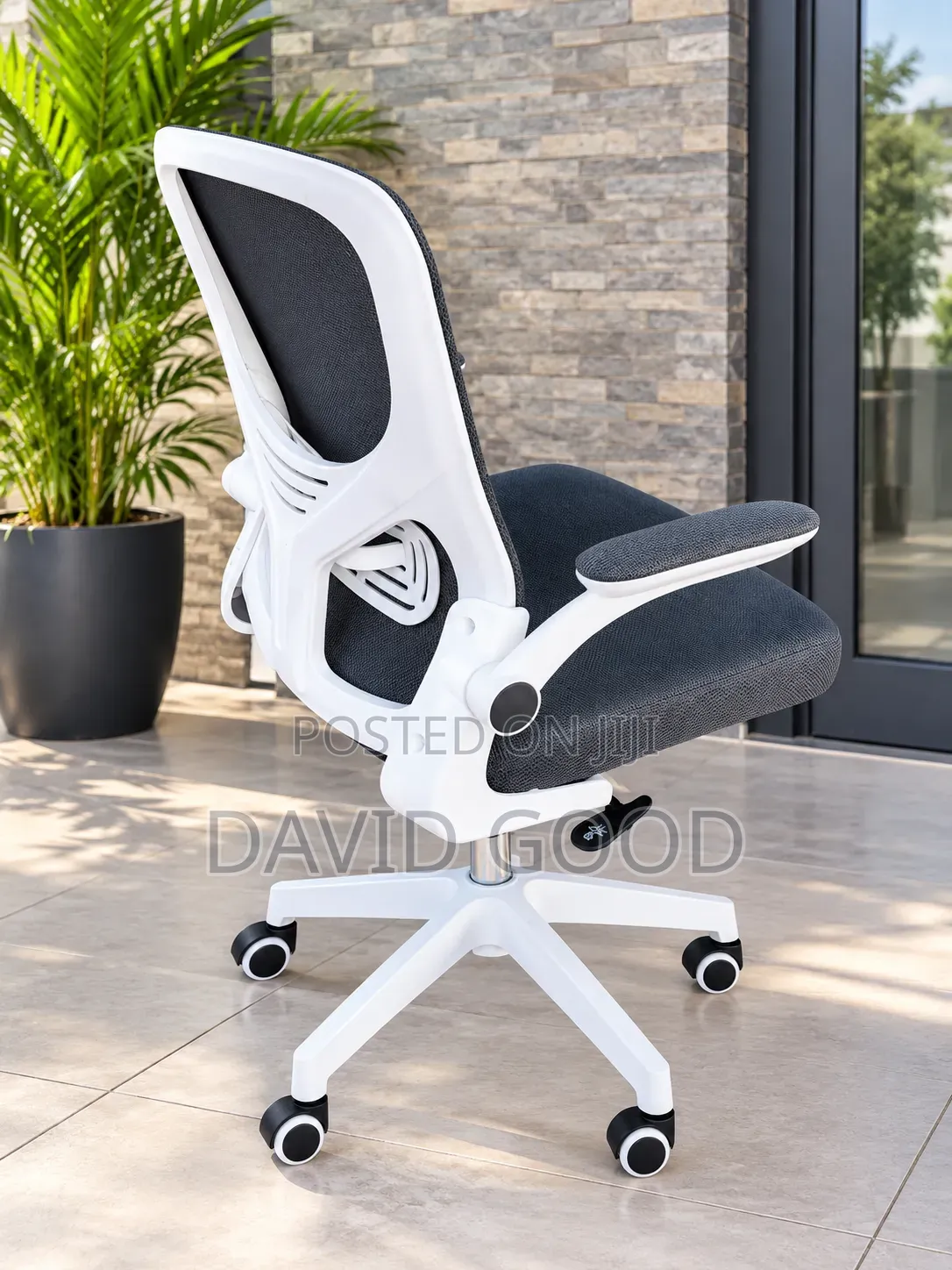 Metallic Table and Office Chair