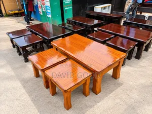 Pure Mahogany Table and Stools