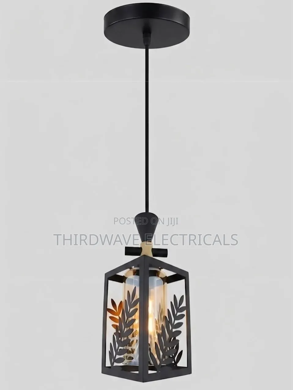 Intricate Leaf Cutout Desig Modern Single-Pendant Ceiling Light