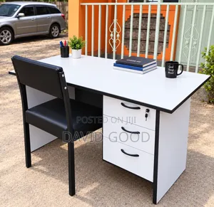Study Table and Black Caterina Chair