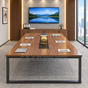 2.4M Imported Conference Table-Steel Base