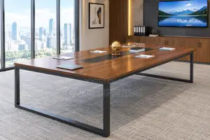 2.4M Imported Conference Table-Steel Base