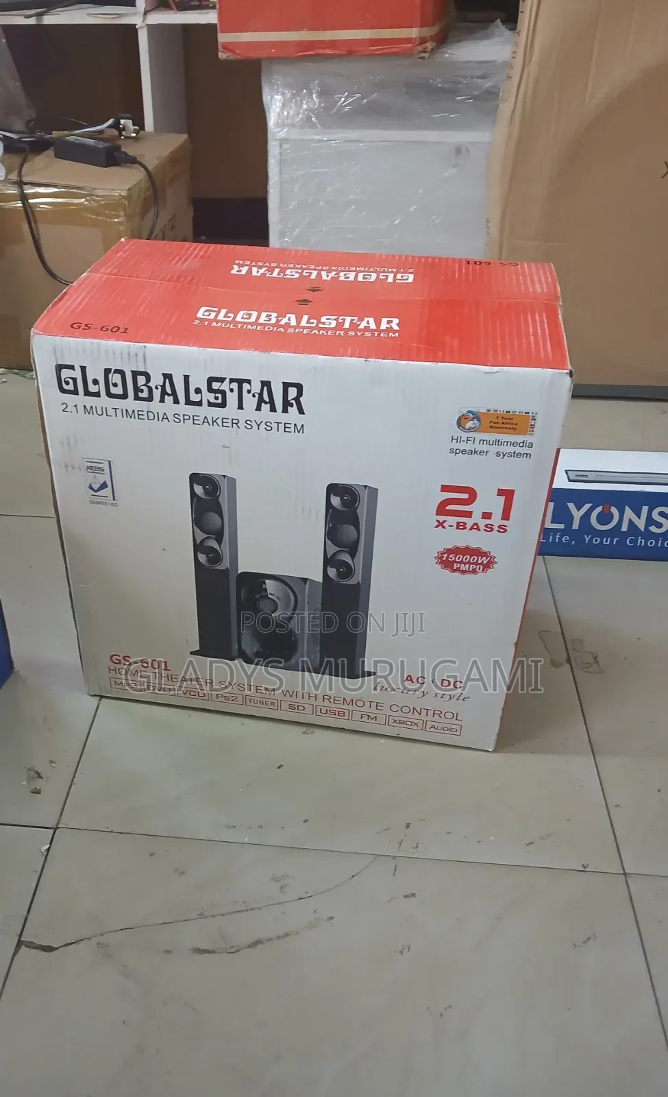 Globalstar GS-601 2.1ch Tall Boy Multimedia Speaker System