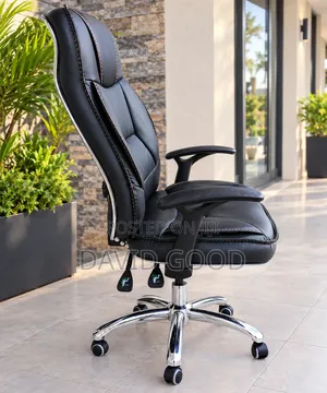 Leather Office Chair and Table