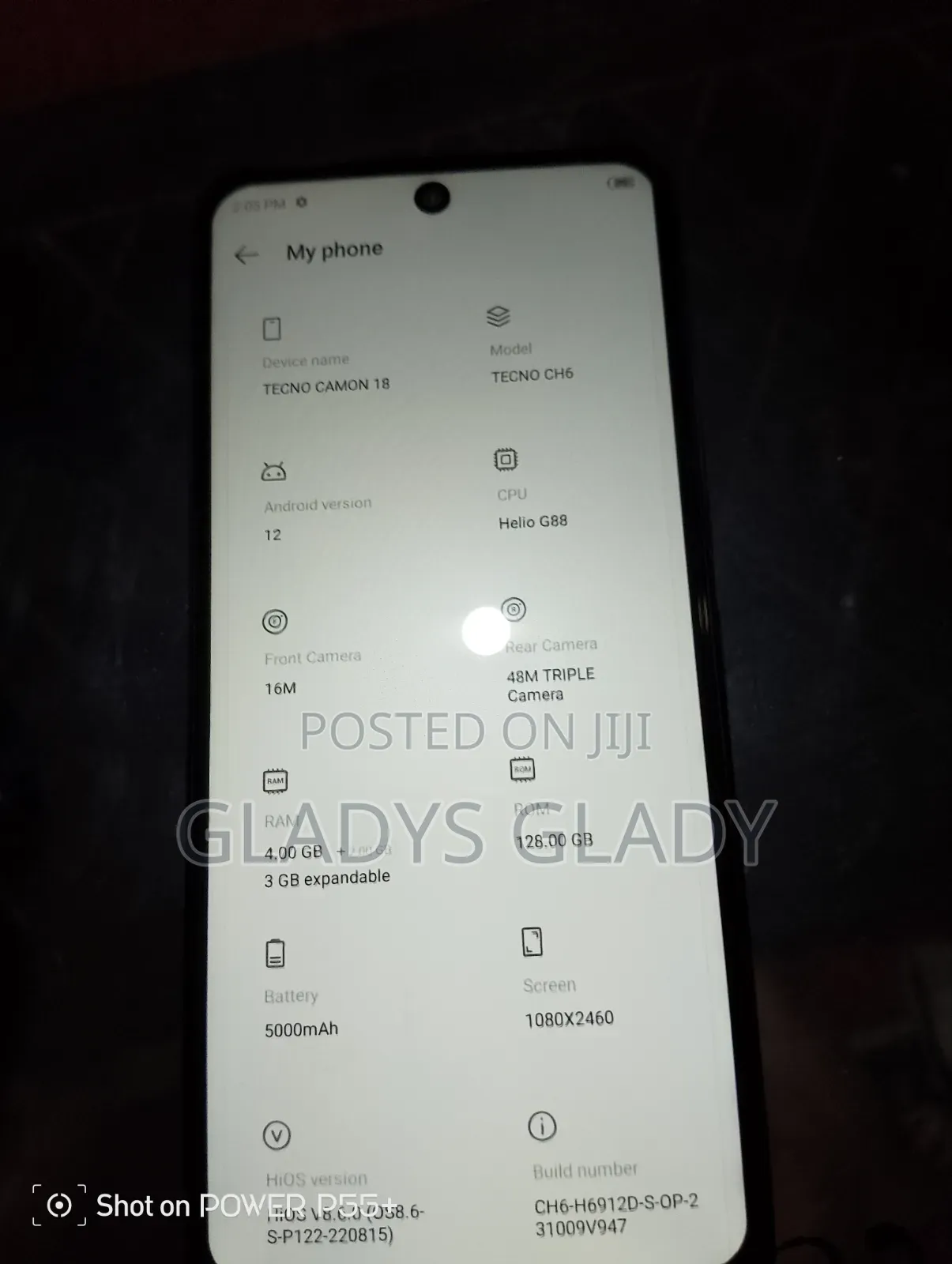 Tecno Camon 18 128 GB Black
