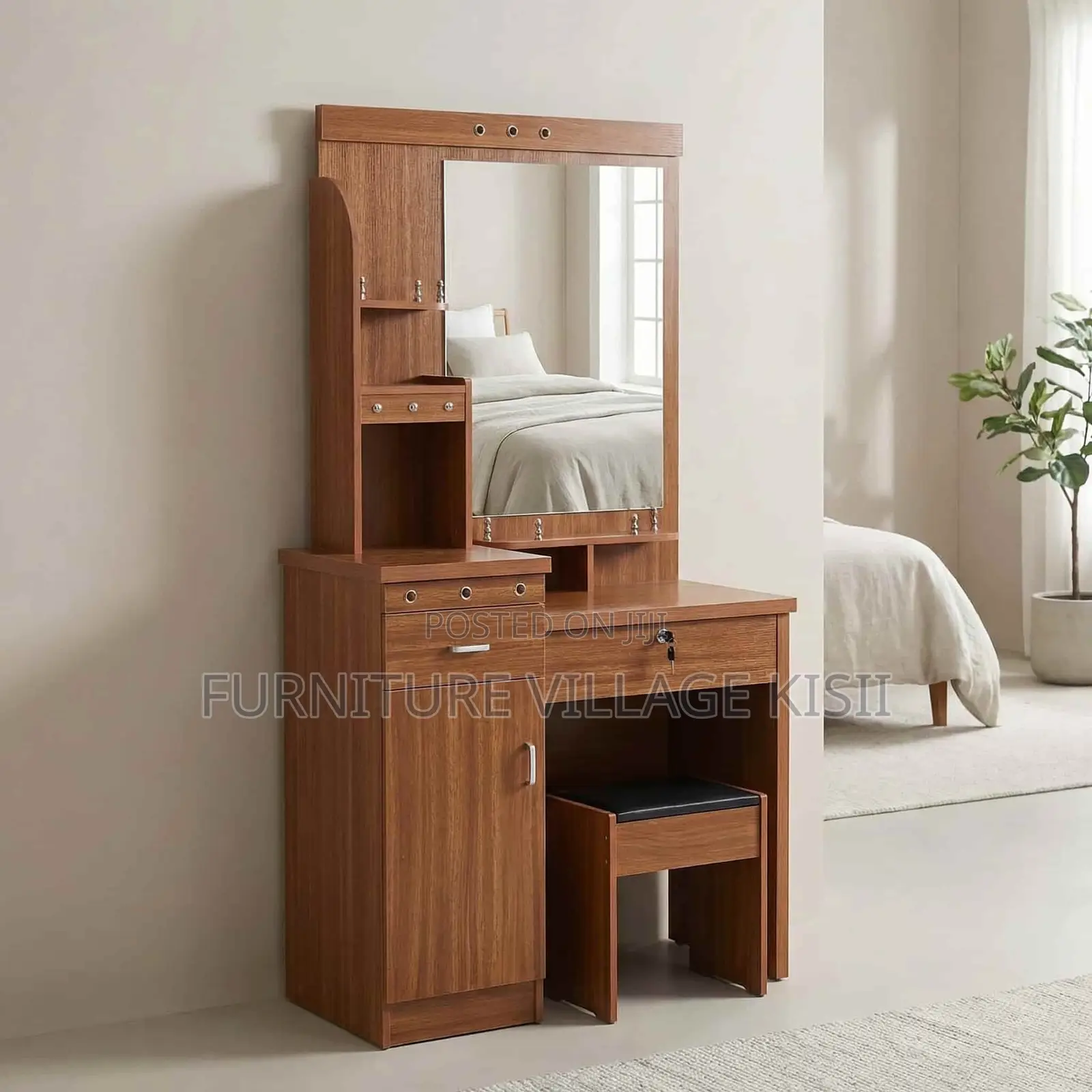 Brown Wooden Dressing Table