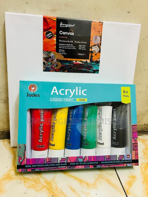 A Set of Acrylic Paint and Canvas Board - main view