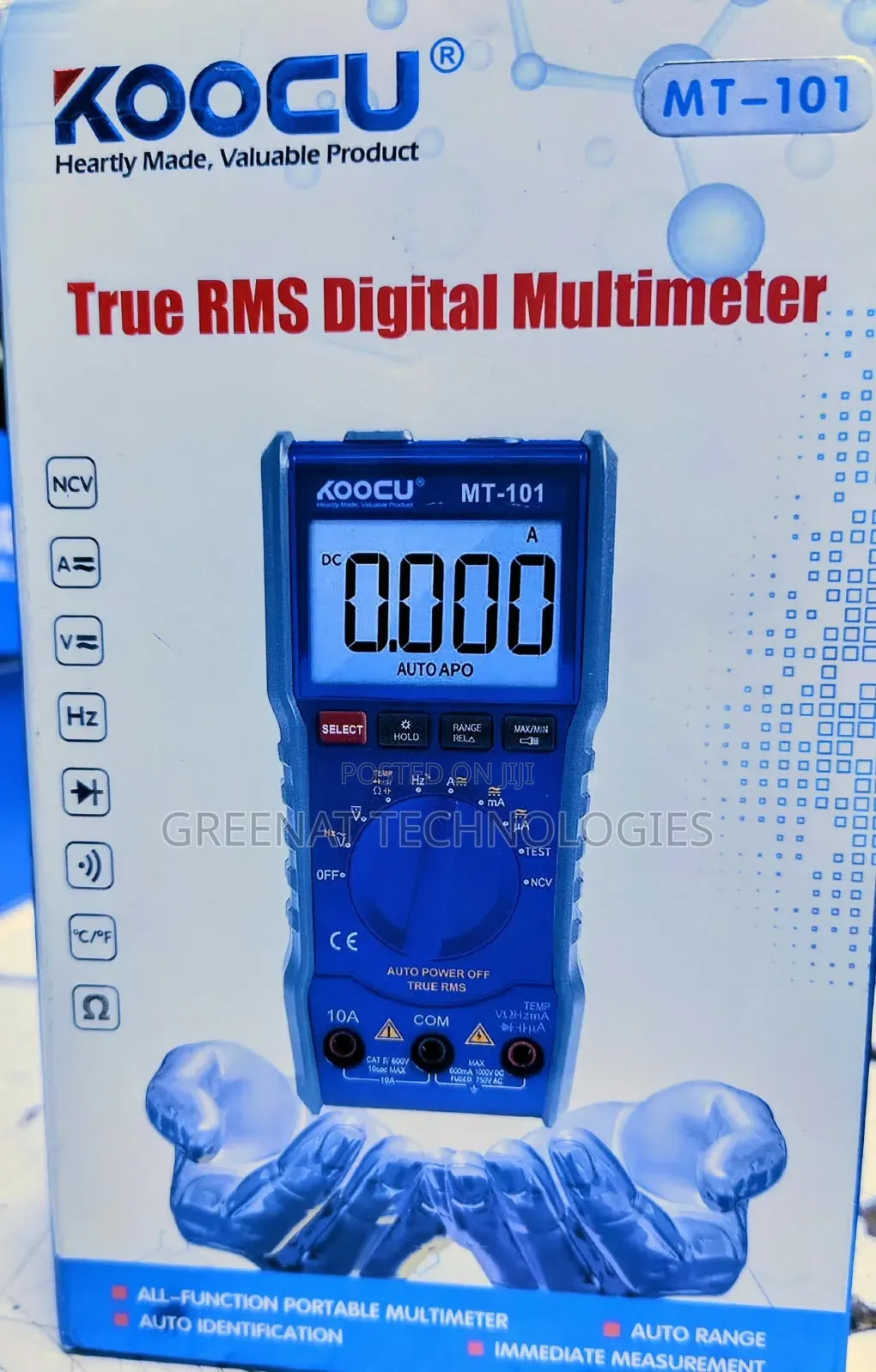 KOOCU MT-101 True RMS Digital Multimeter Portable Multimeter Auto