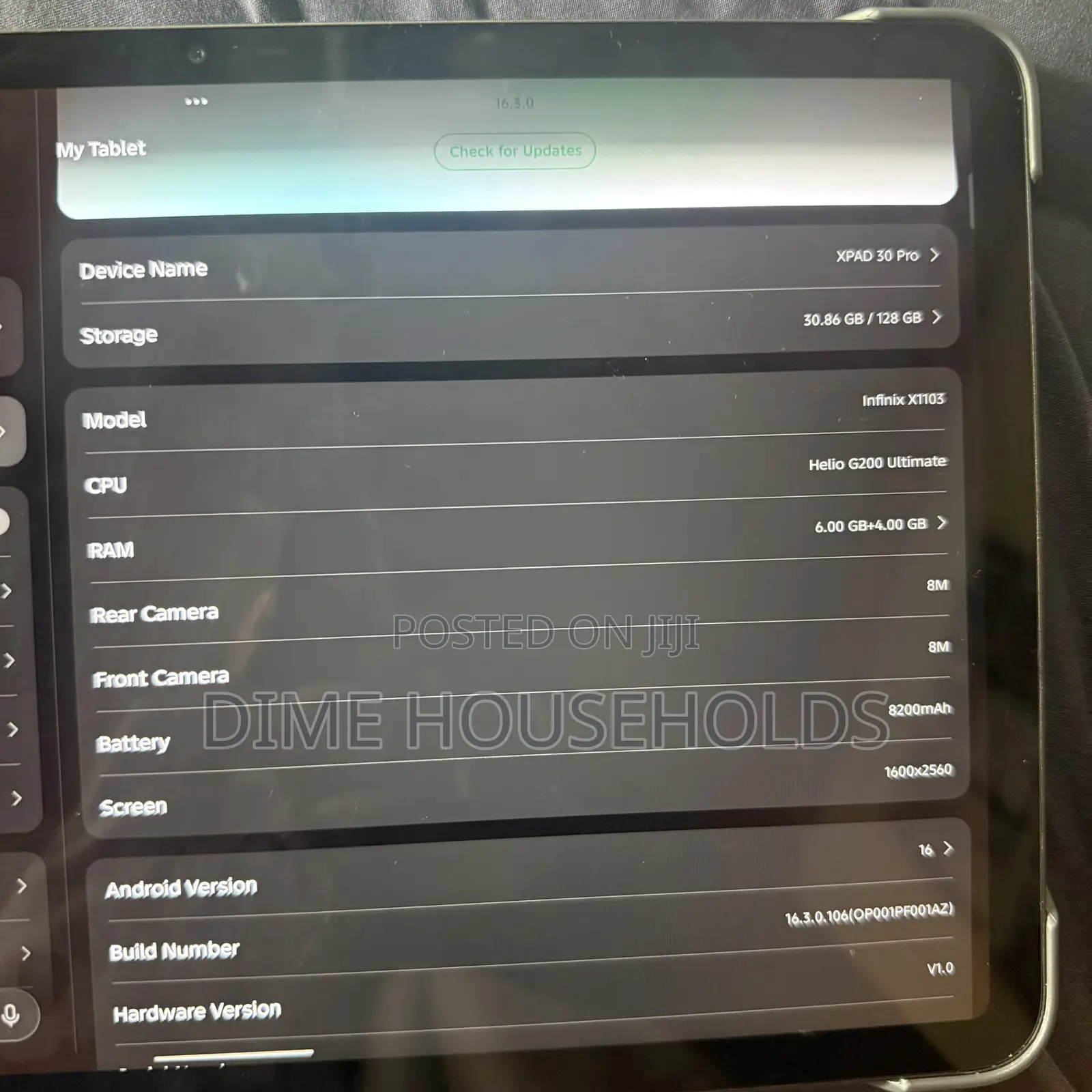 Infinix Xpad 30 Pro 128 GB Gray