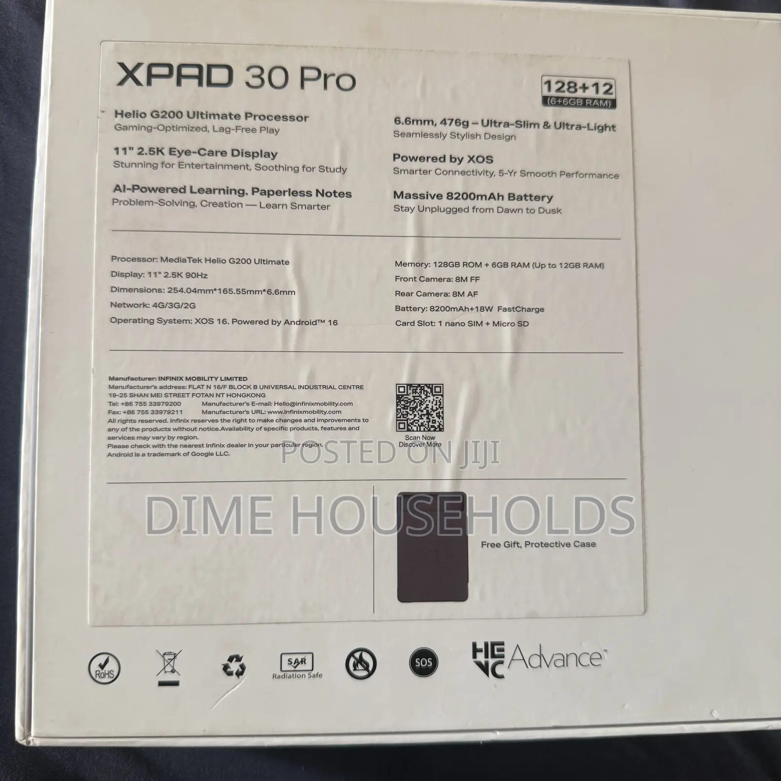 Infinix Xpad 30 Pro 128 GB Gray