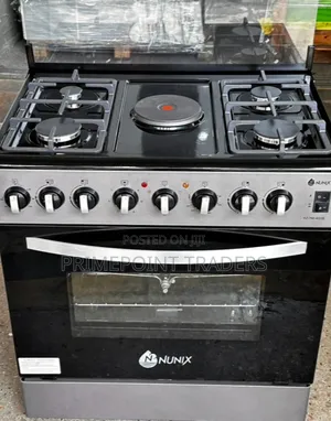 Nunix 60×80 4 Gas + 1 Electric Standing Cooker With Electric Oven
