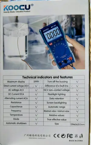 KOOCU MT-101 True RMS Digital Multimeter Portable Multimeter Auto