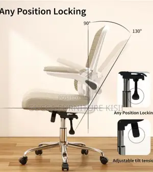 Midback Mesh Chair With Flip Up Armrest