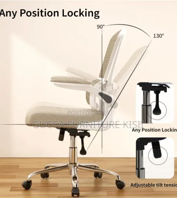 Midback Mesh Chair With Flip Up Armrest