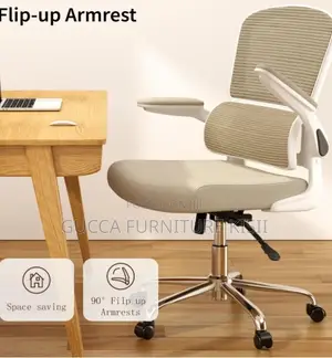 Midback Mesh Chair With Flip Up Armrest