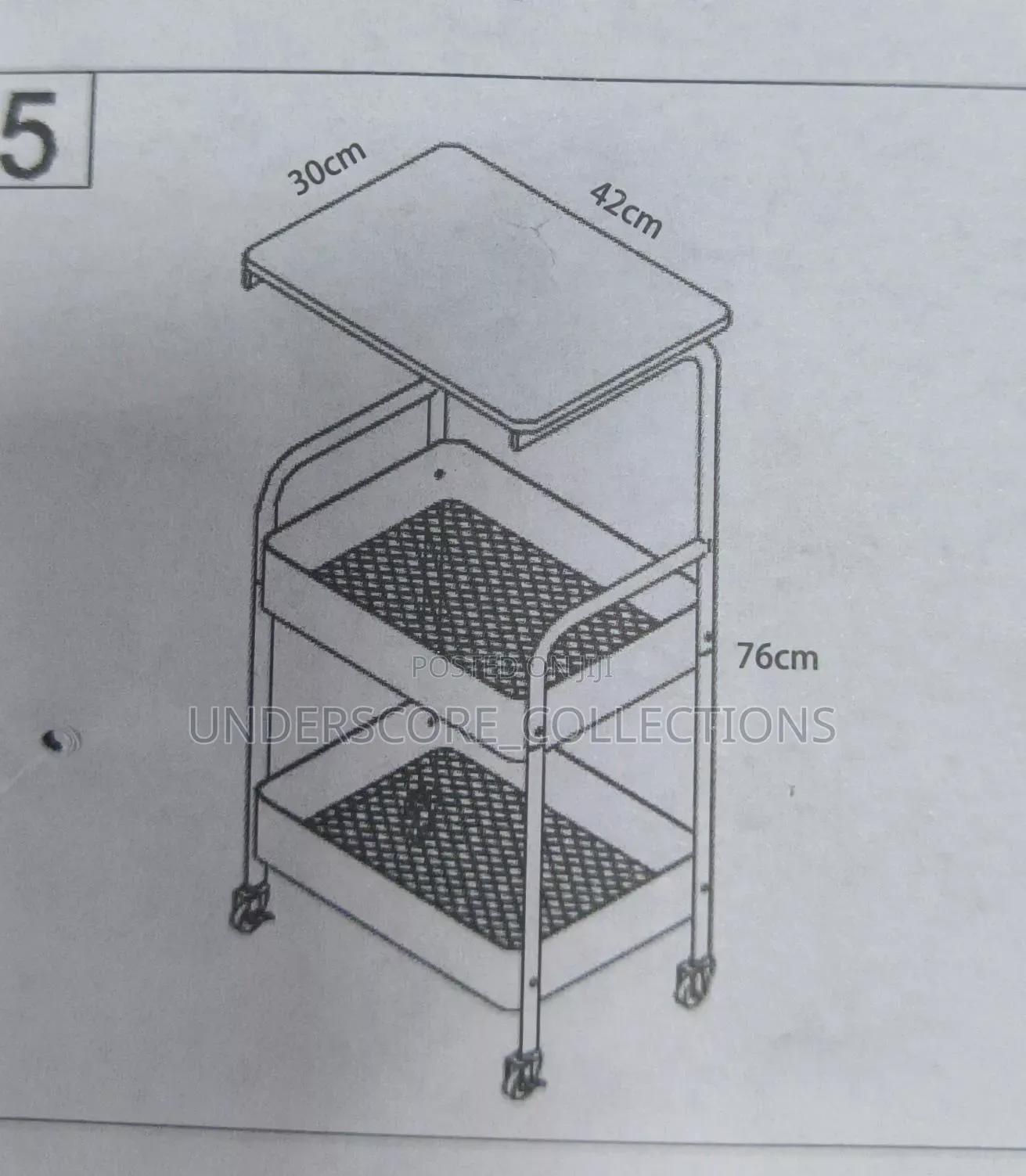 42*30x76cm Wooden Top Double Mesh Trays