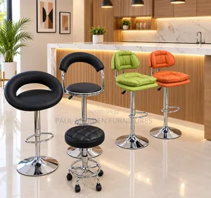 Black Adjustable Barstools