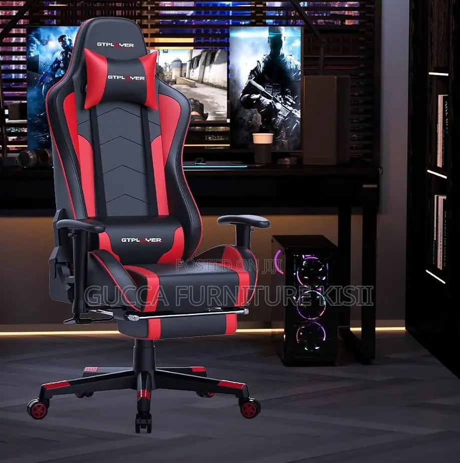 High Back Adjustable Leather Gaming Chair