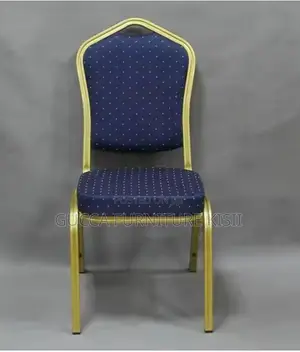 Fabric 4 Legged Blue Banquet Event Chair