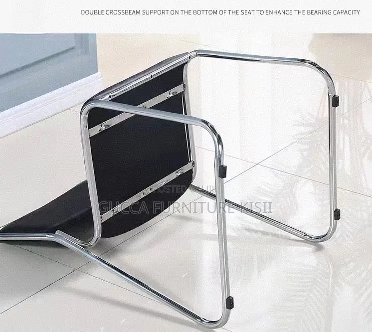 Low Back Leatherette Chrome Office Chair