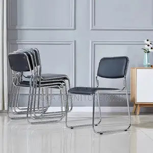 Low Back Leatherette Chrome Office Chair