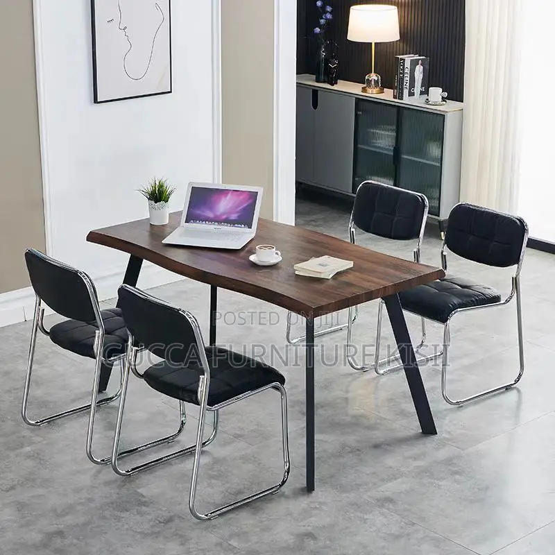 Low Back Leatherette Chrome Office Chair
