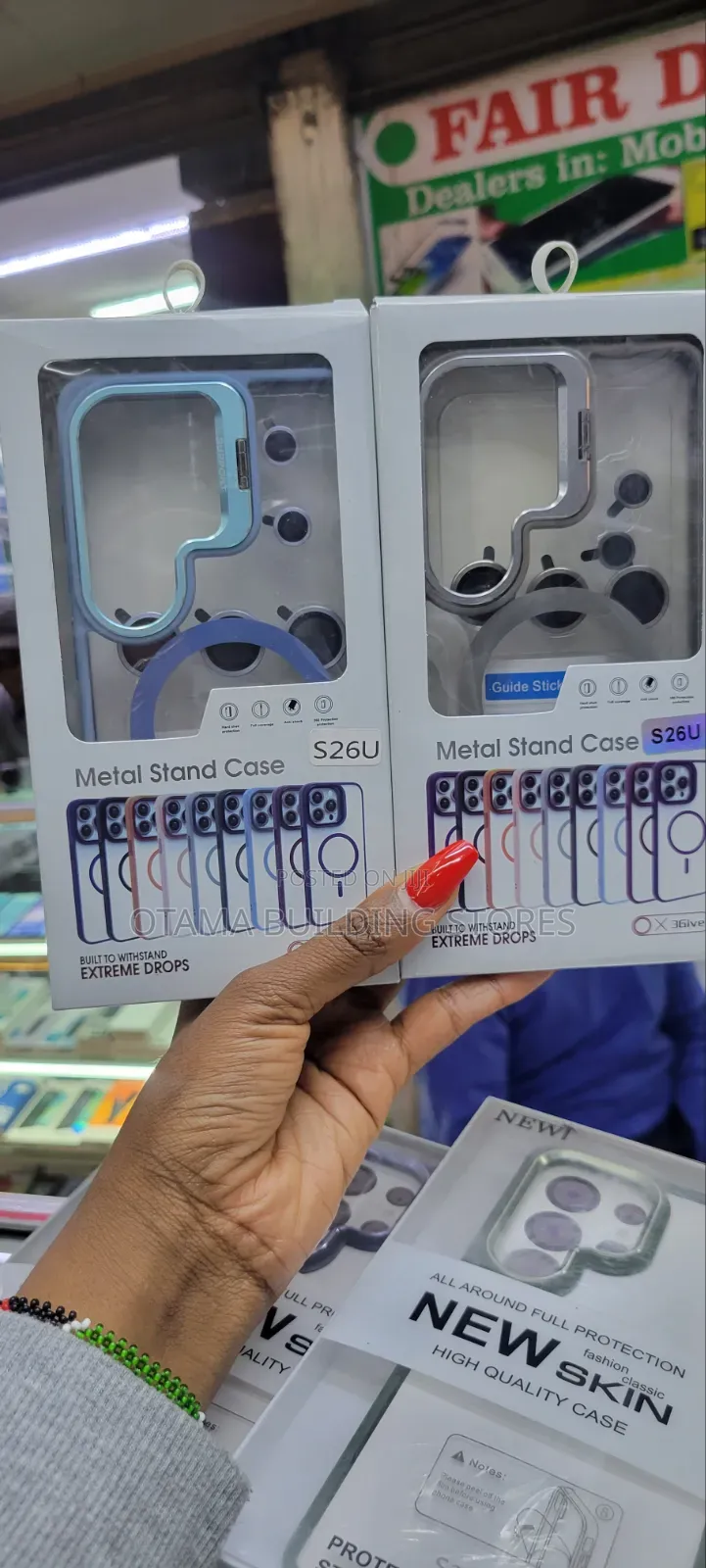 S26 Ultra Metal Stand Case