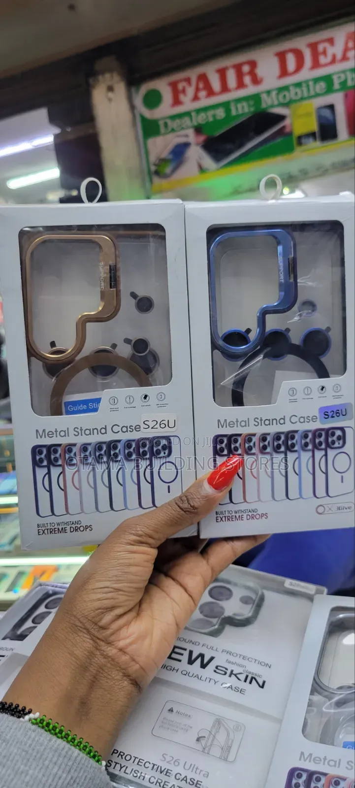 S26 Ultra Metal Stand Case