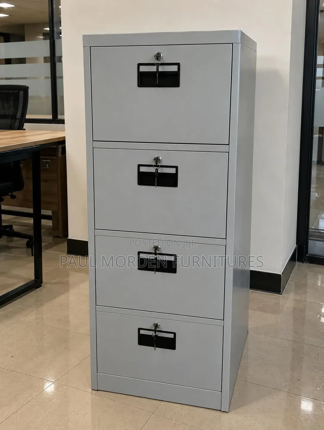 Four Drawers Metallic Filing Cabinet