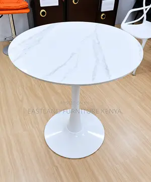 Elegant White Marble Round Dining Table