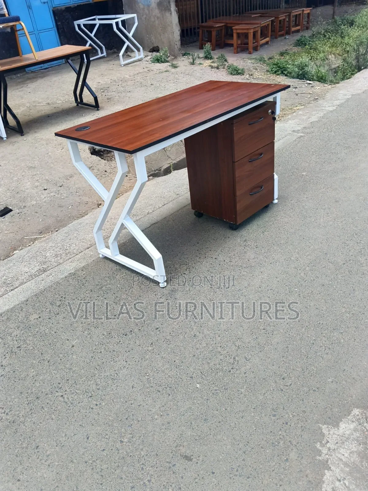 Stylish and Designed Study Table and Pedestal Drawer
