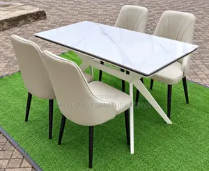 Modern White Marble -Seater Dining Set
