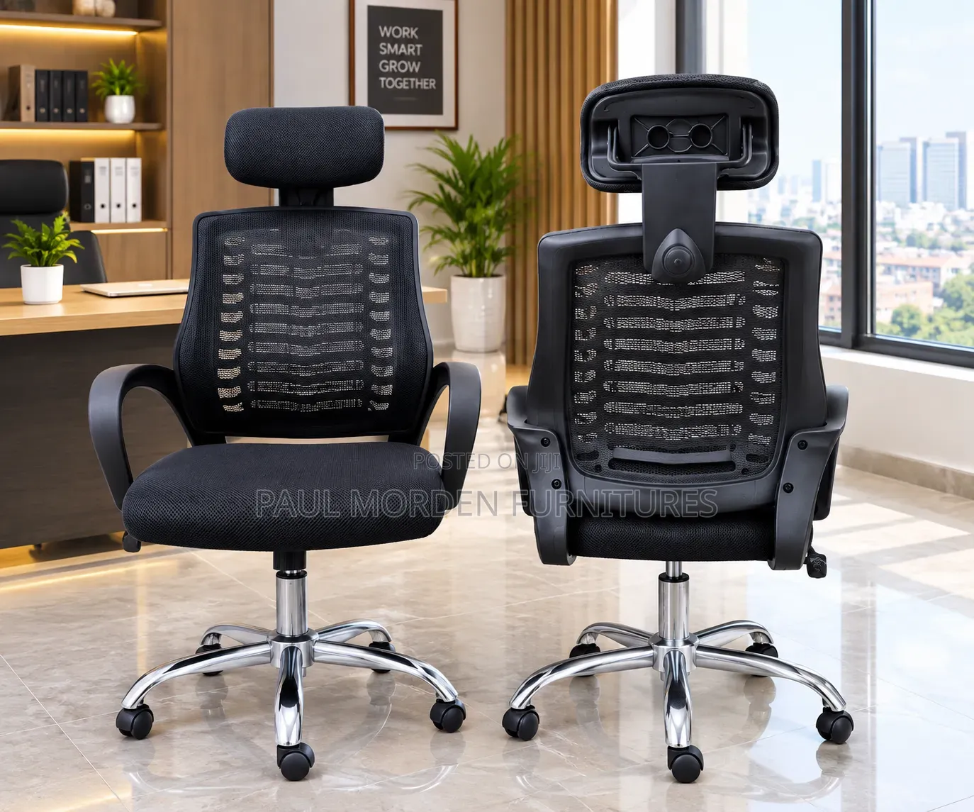 Adjustable Headrest Office Chair